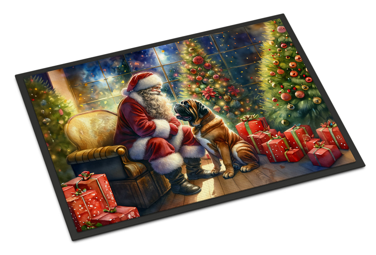 Buy this Bullmastiff and Santa Claus Doormat