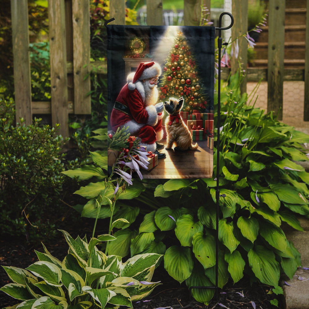 Caroline's Treasures Cairn Terrier with Santa Garden Flag – Christmas Dog Yard Decor