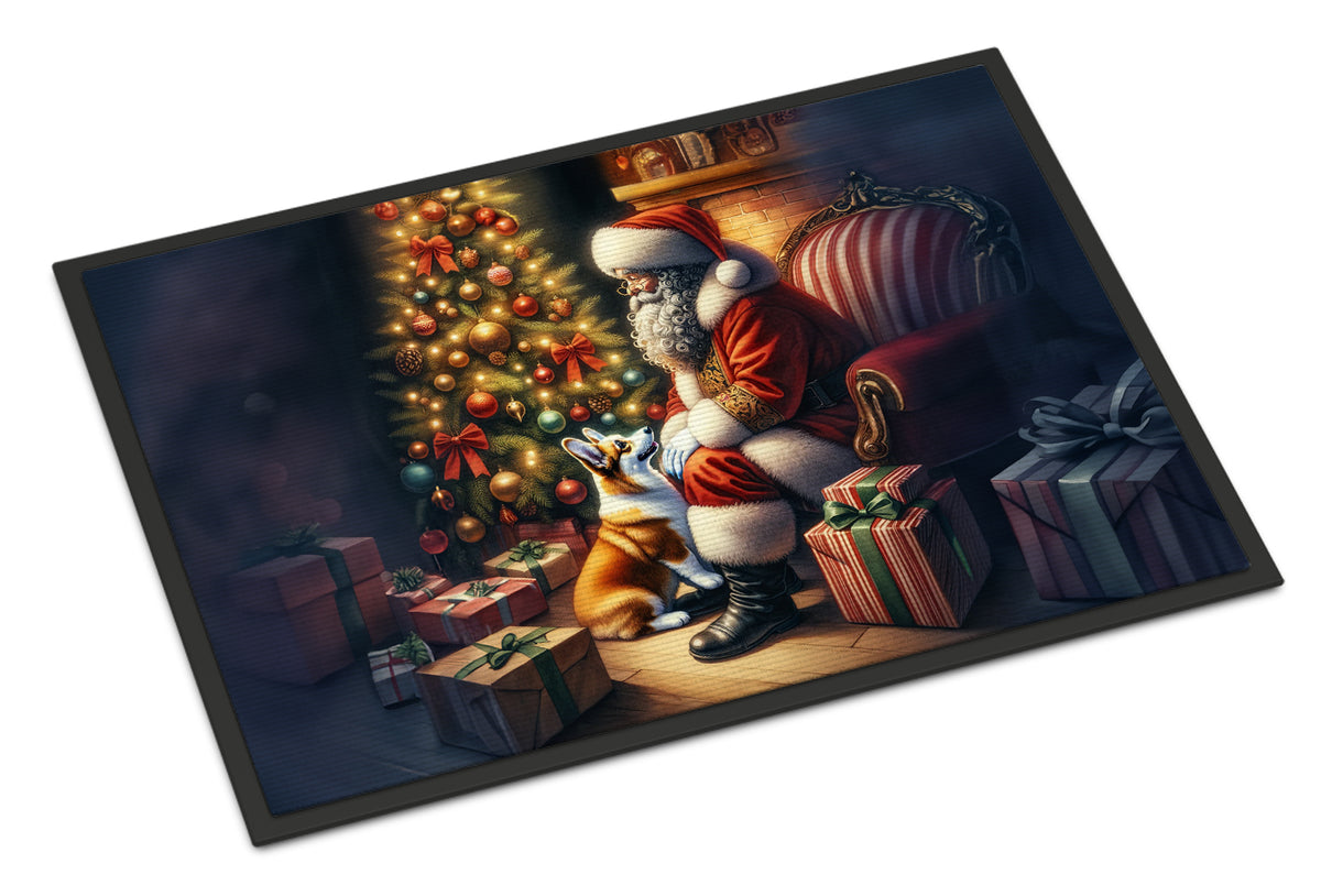 Buy this Corgi and Santa Claus Doormat