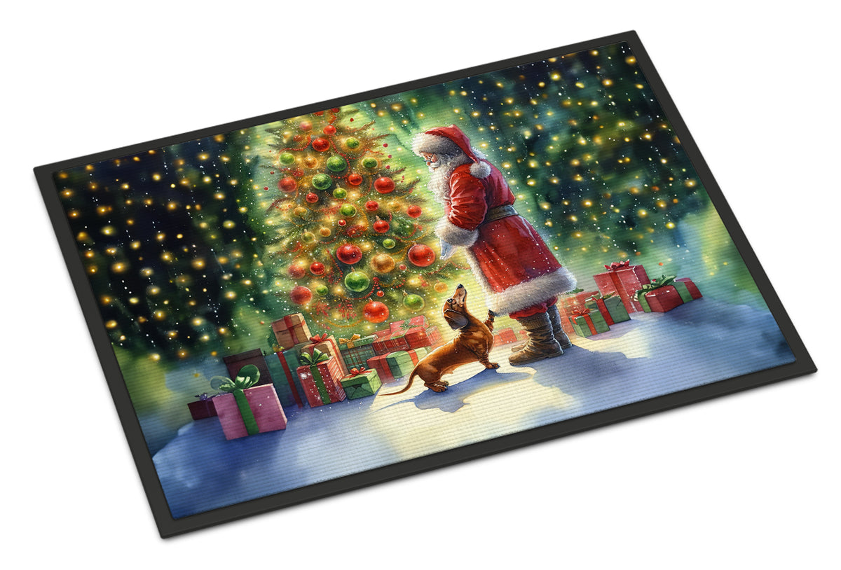 Buy this Dachshund and Santa Claus Doormat