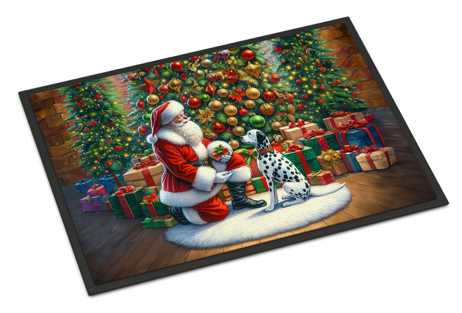 Buy this Dalmatian and Santa Claus Doormat