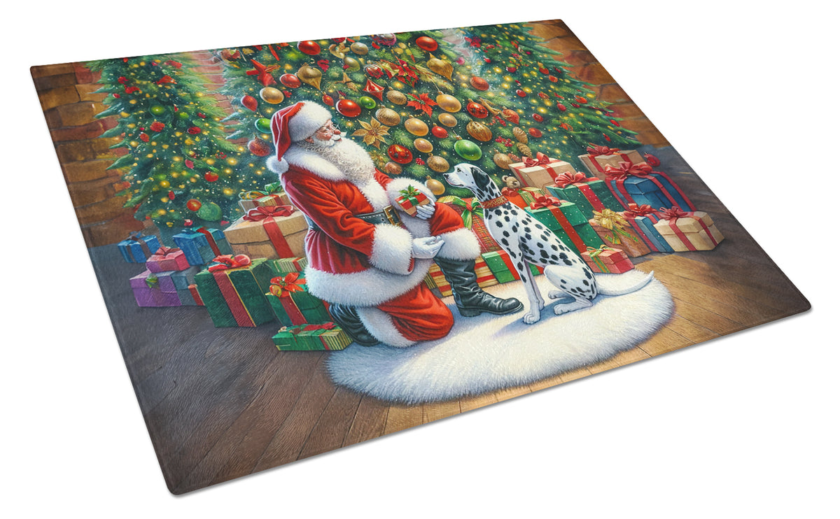 Buy this Dalmatian and Santa Claus Glass Cutting Board
