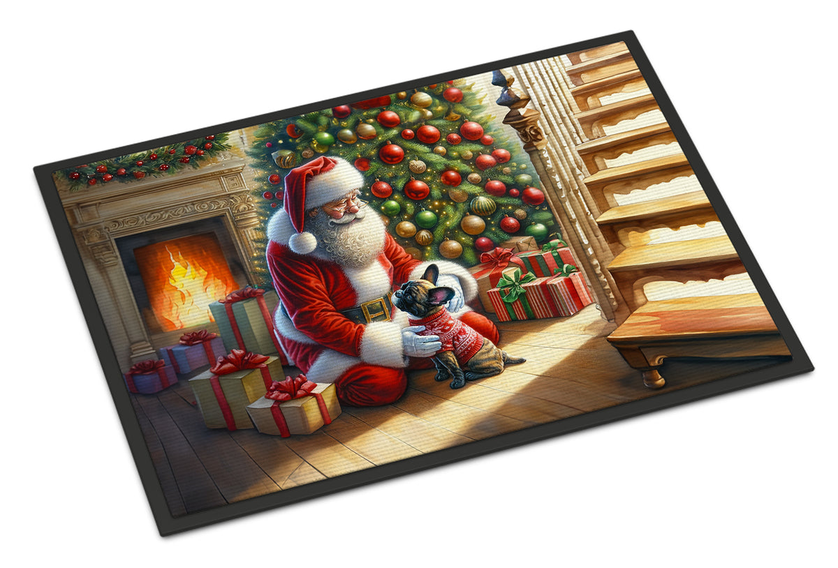 Buy this French Bulldog and Santa Claus Doormat