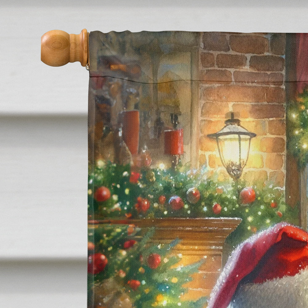 German Shorthaired Pointer and Santa Claus House Flag