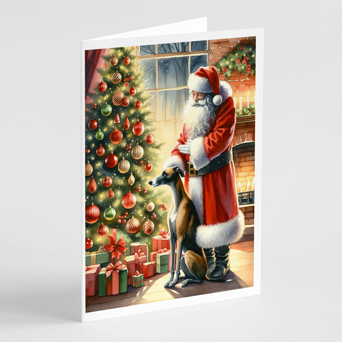 Buy this Greyhound and Santa Claus Greeting Cards Pack of 8