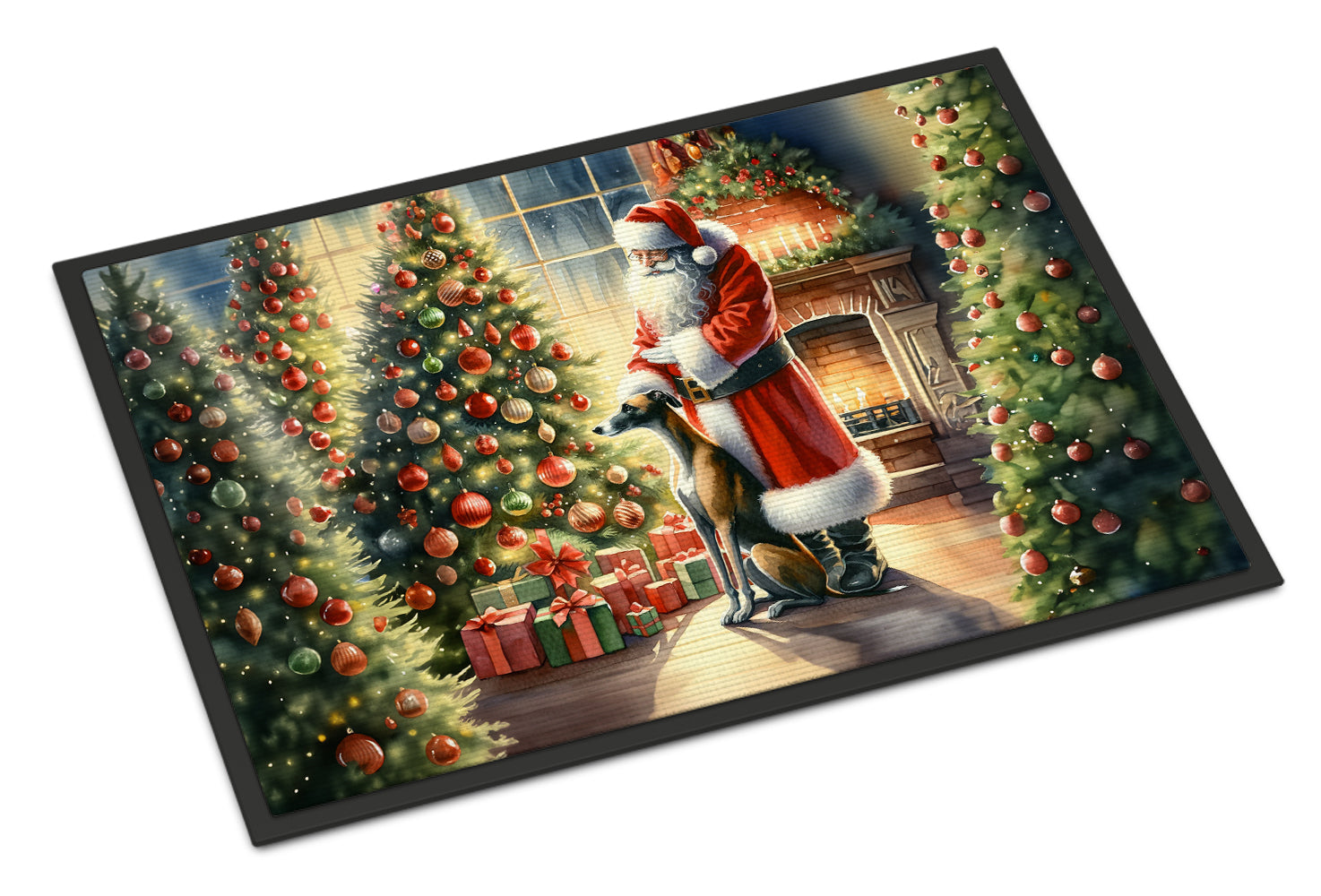 Buy this Greyhound and Santa Claus Doormat