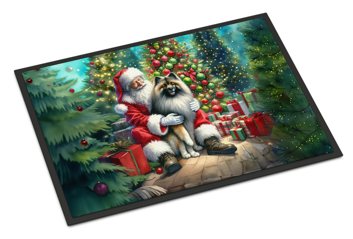 Buy this Keeshond and Santa Claus Doormat