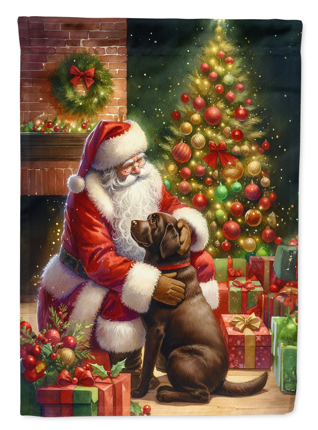 Buy this Labrador Retriever and Santa Claus House Flag