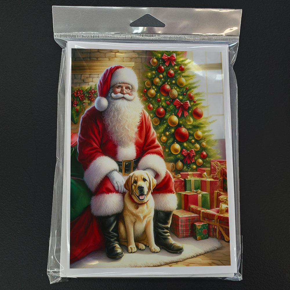 Labrador Retriever and Santa Claus Greeting Cards Pack of 8