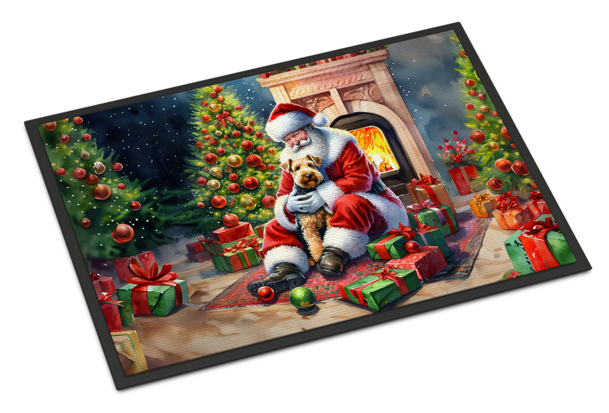 Buy this Lakeland Terrier and Santa Claus Doormat