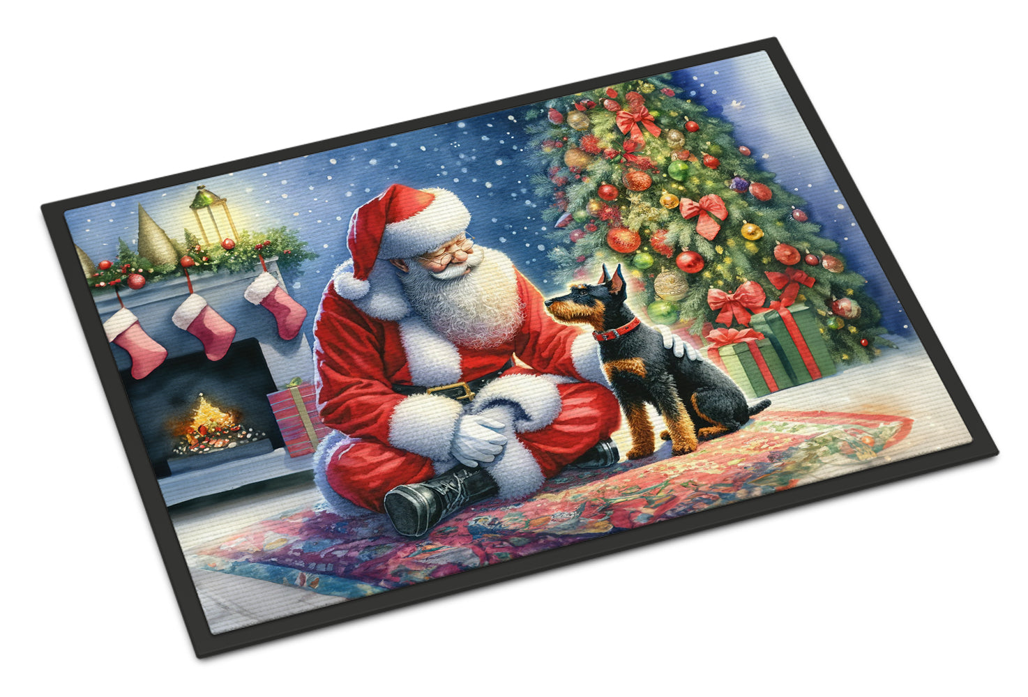Buy this Manchester Terrier and Santa Claus Doormat