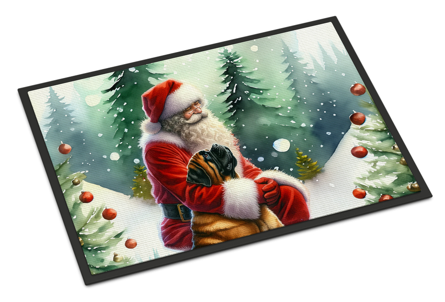Buy this Mastiff and Santa Claus Doormat