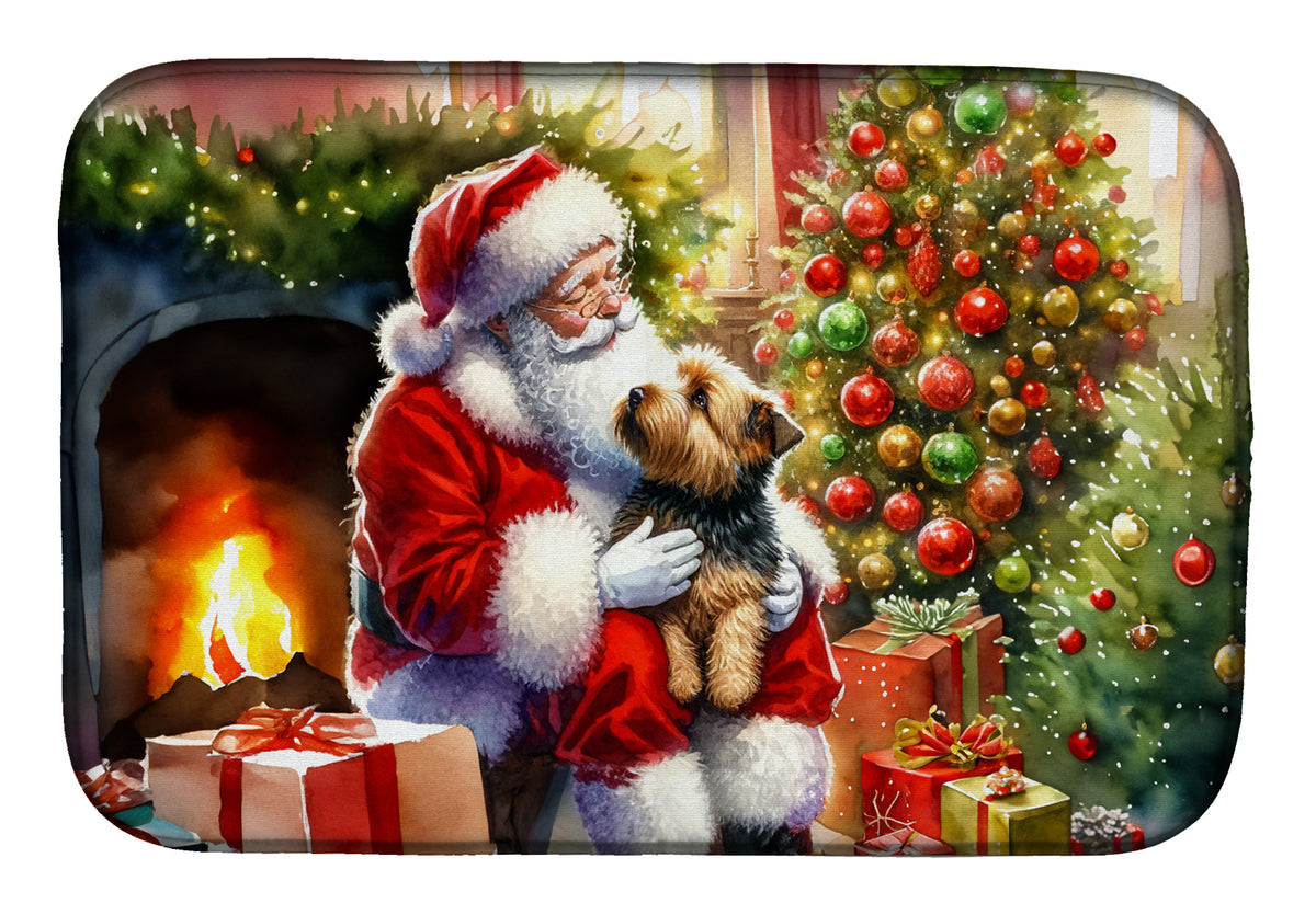 Buy this Norfolk Terrier and Santa Claus Dish Drying Mat