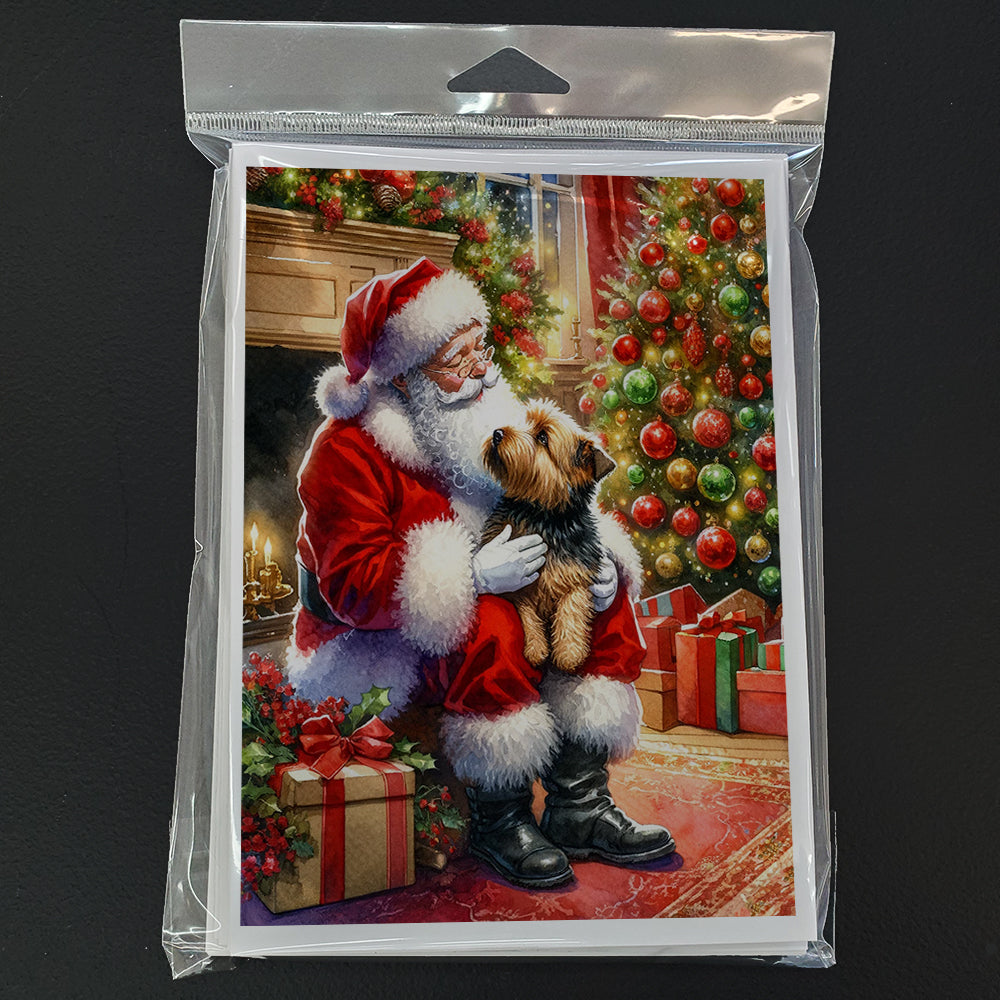 Norfolk Terrier and Santa Claus Greeting Cards Pack of 8