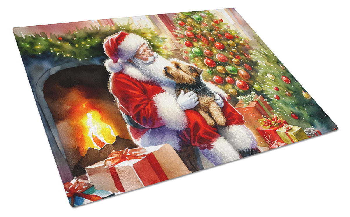 Buy this Norfolk Terrier and Santa Claus Glass Cutting Board