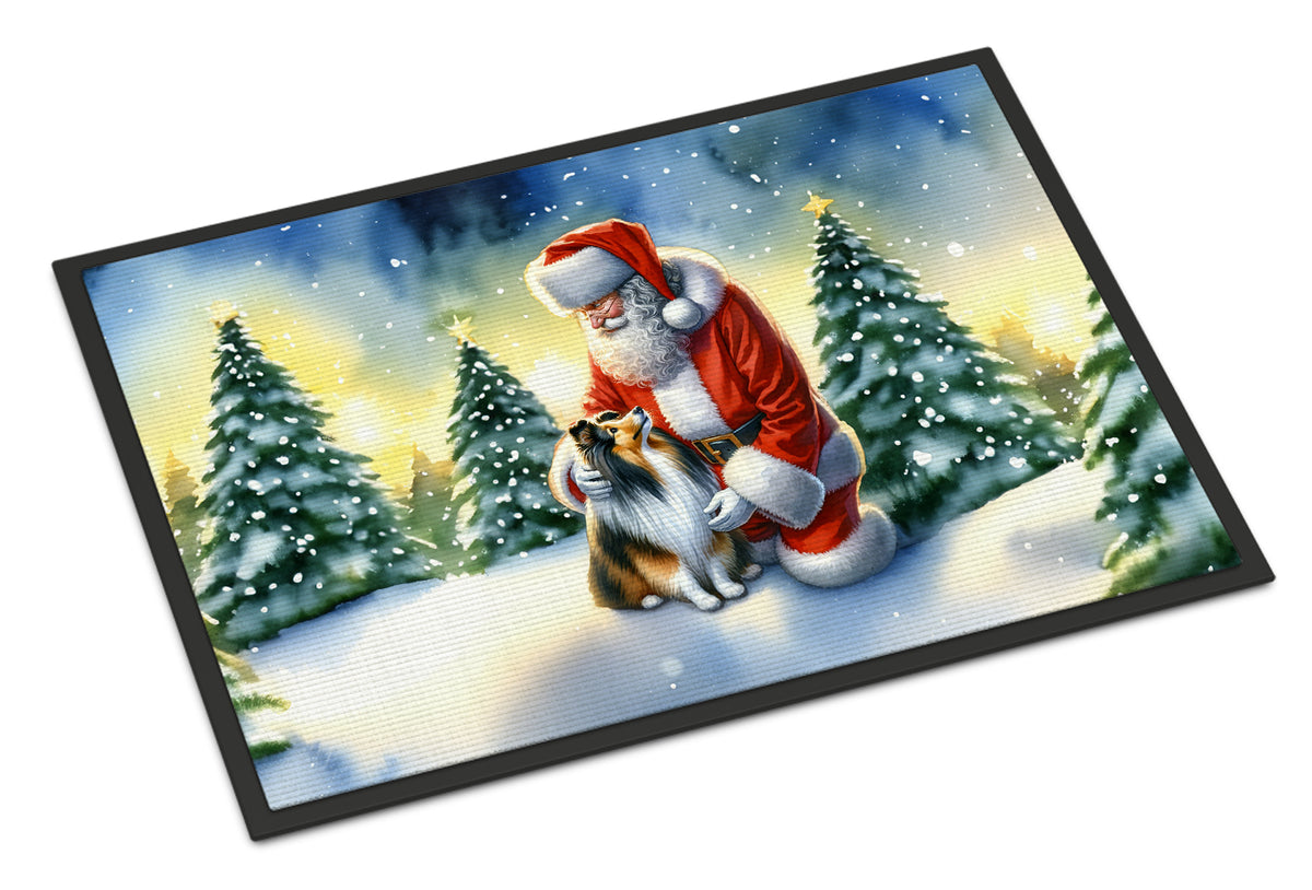 Buy this Sheltie and Santa Claus Doormat