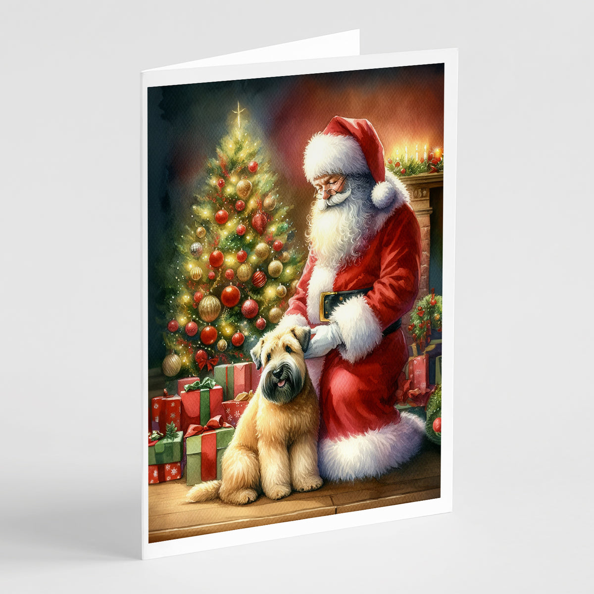 Buy this Wheaten Terrier and Santa Claus Greeting Cards Pack of 8