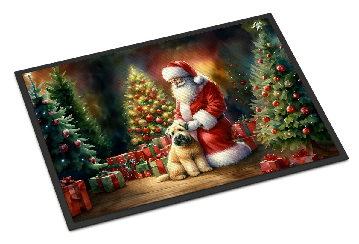 Buy this Wheaten Terrier and Santa Claus Doormat