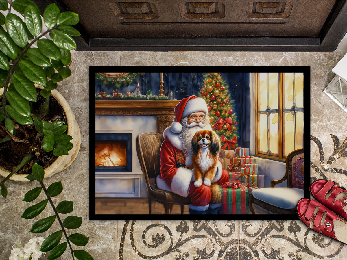Caroline's Treasures Tibetan Spaniel and Santa Claus Doormat-24x36 Indoor / Outdoor Rug | Made in USA