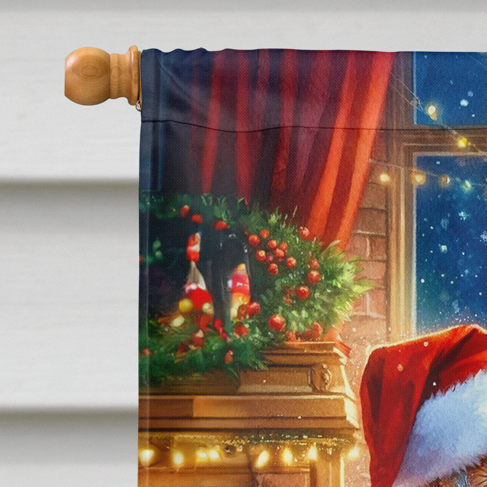 Westie and Santa Claus House Flag
