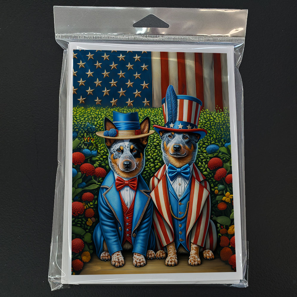 All American Australian Cattle Dog Greeting Cards Pack of 8