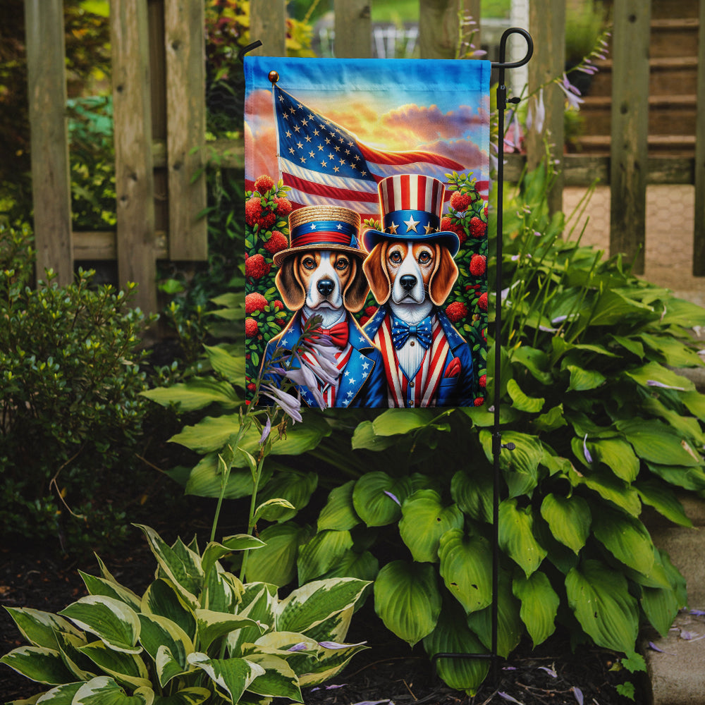 All American Beagle Garden Flag