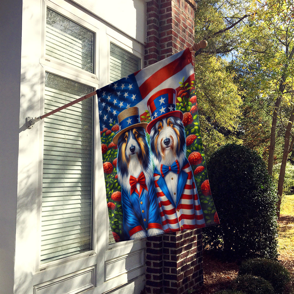 All American Bearded Collie House Flag