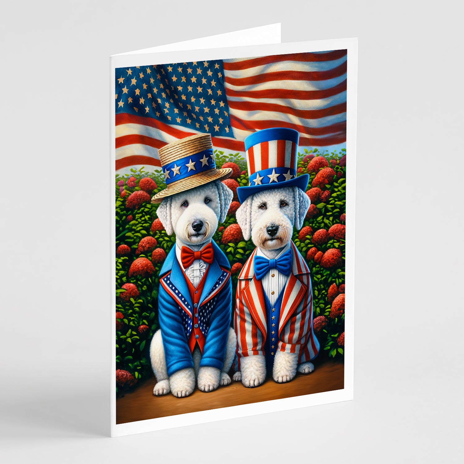 Buy this All American Bedlington Terrier Greeting Cards Pack of 8