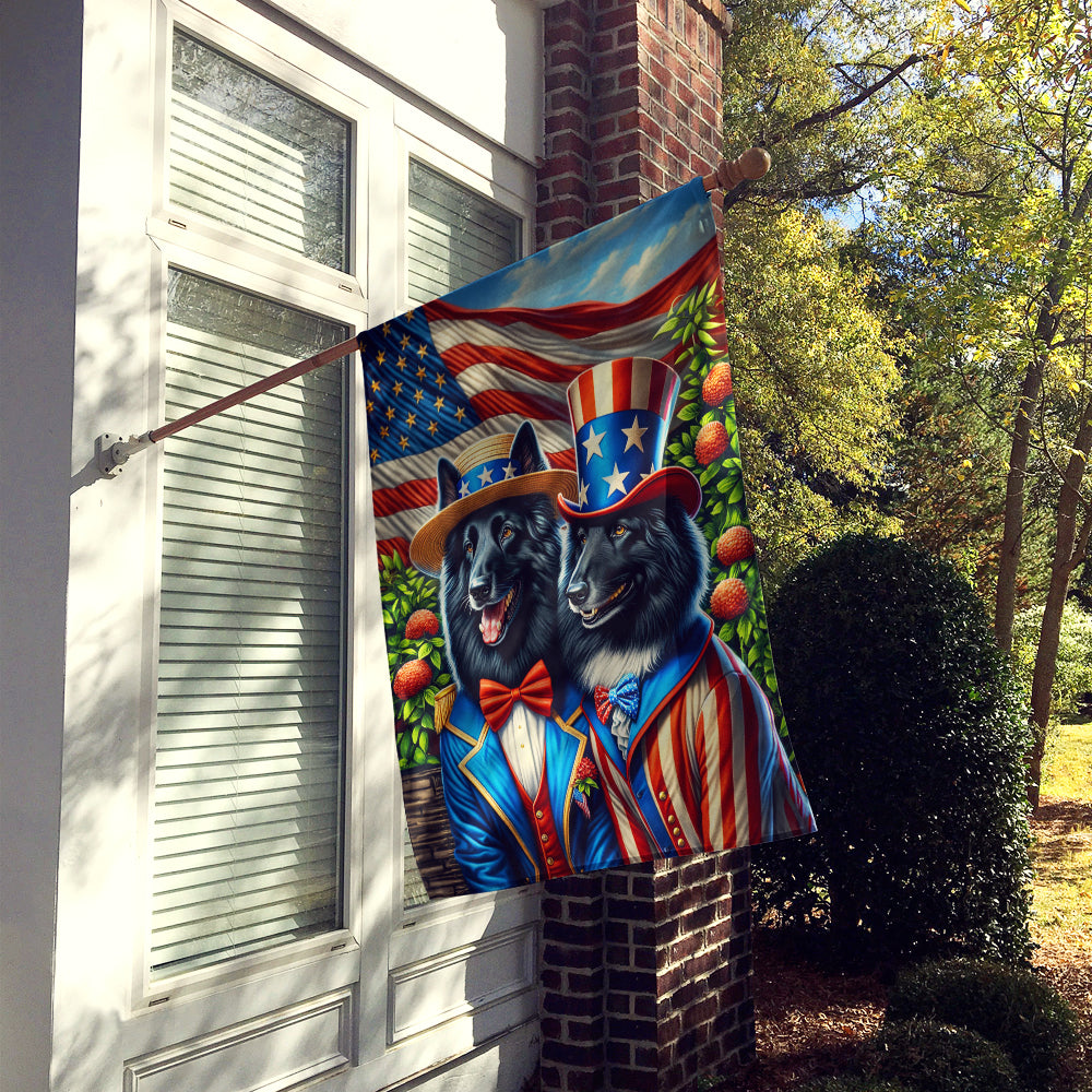 All American Belgian Sheepdog House Flag