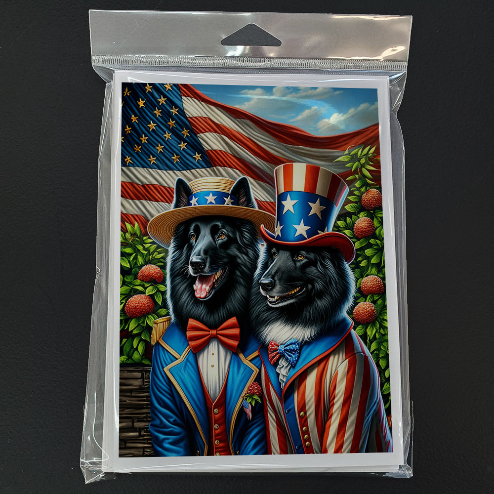 All American Belgian Sheepdog Greeting Cards Pack of 8