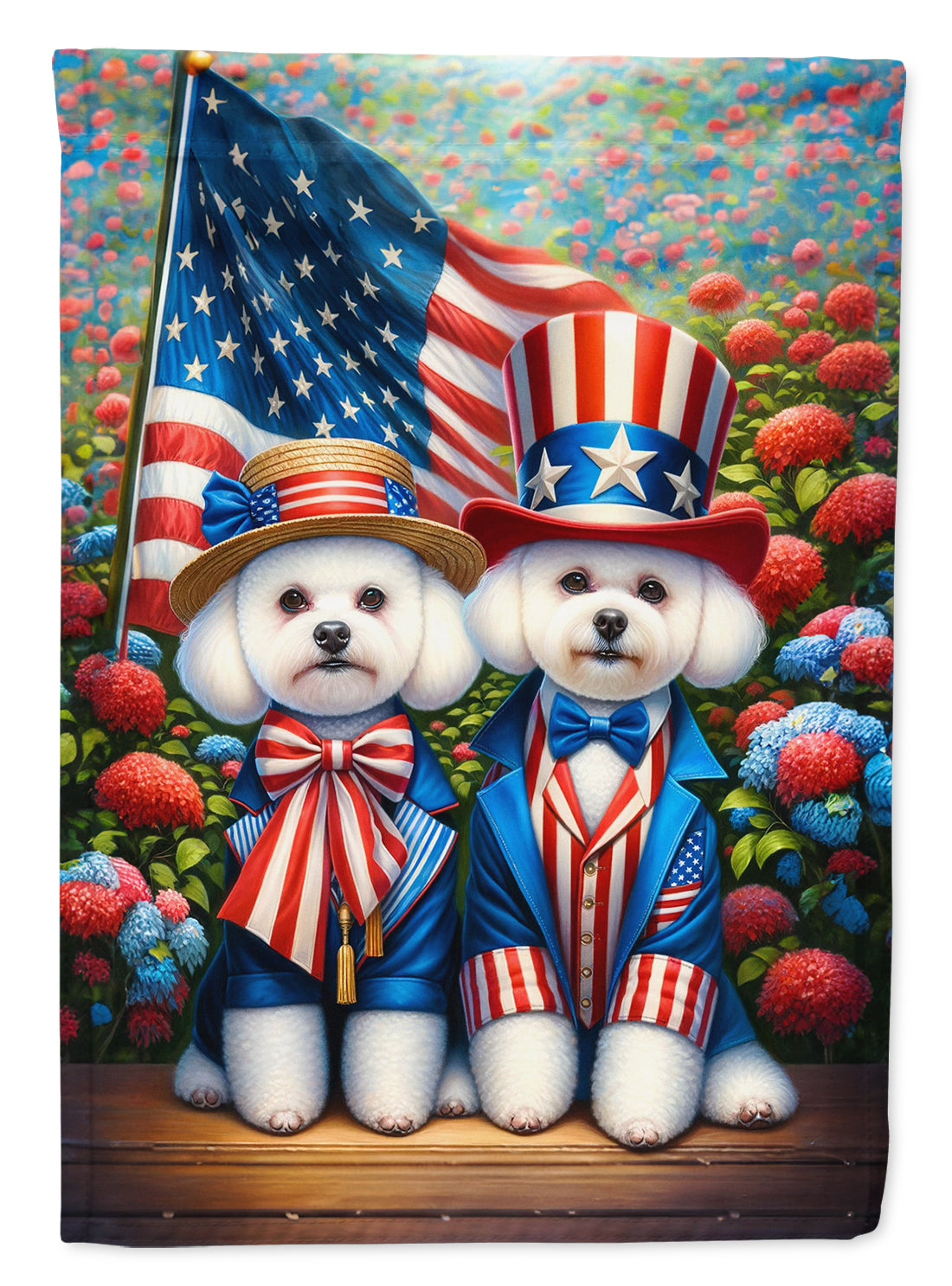 Buy this All American Bichon Frise House Flag