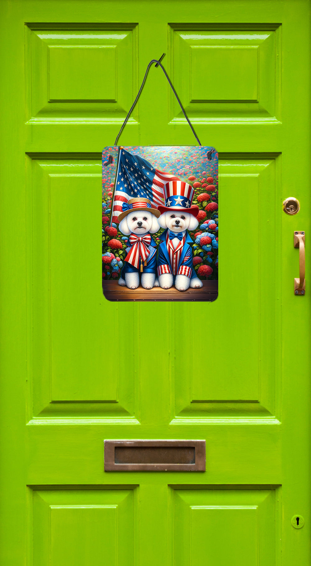 All American Bichon Frise Wall or Door Hanging Prints