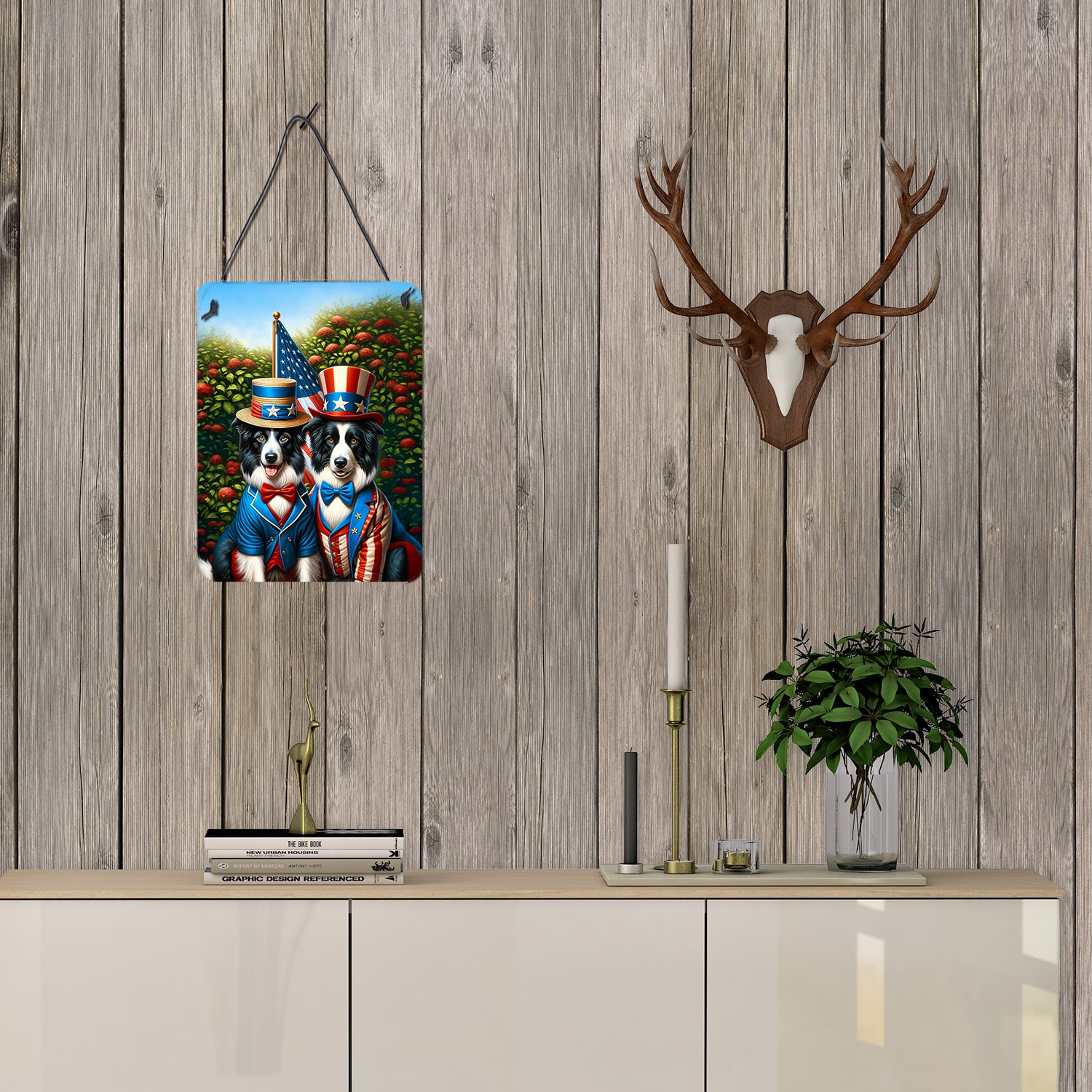 All American Border Collie Wall or Door Hanging Prints