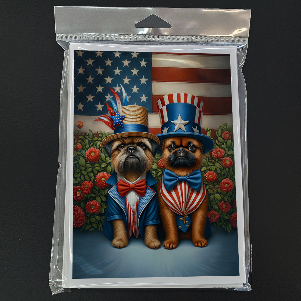 All American Brussels Griffon Greeting Cards Pack of 8