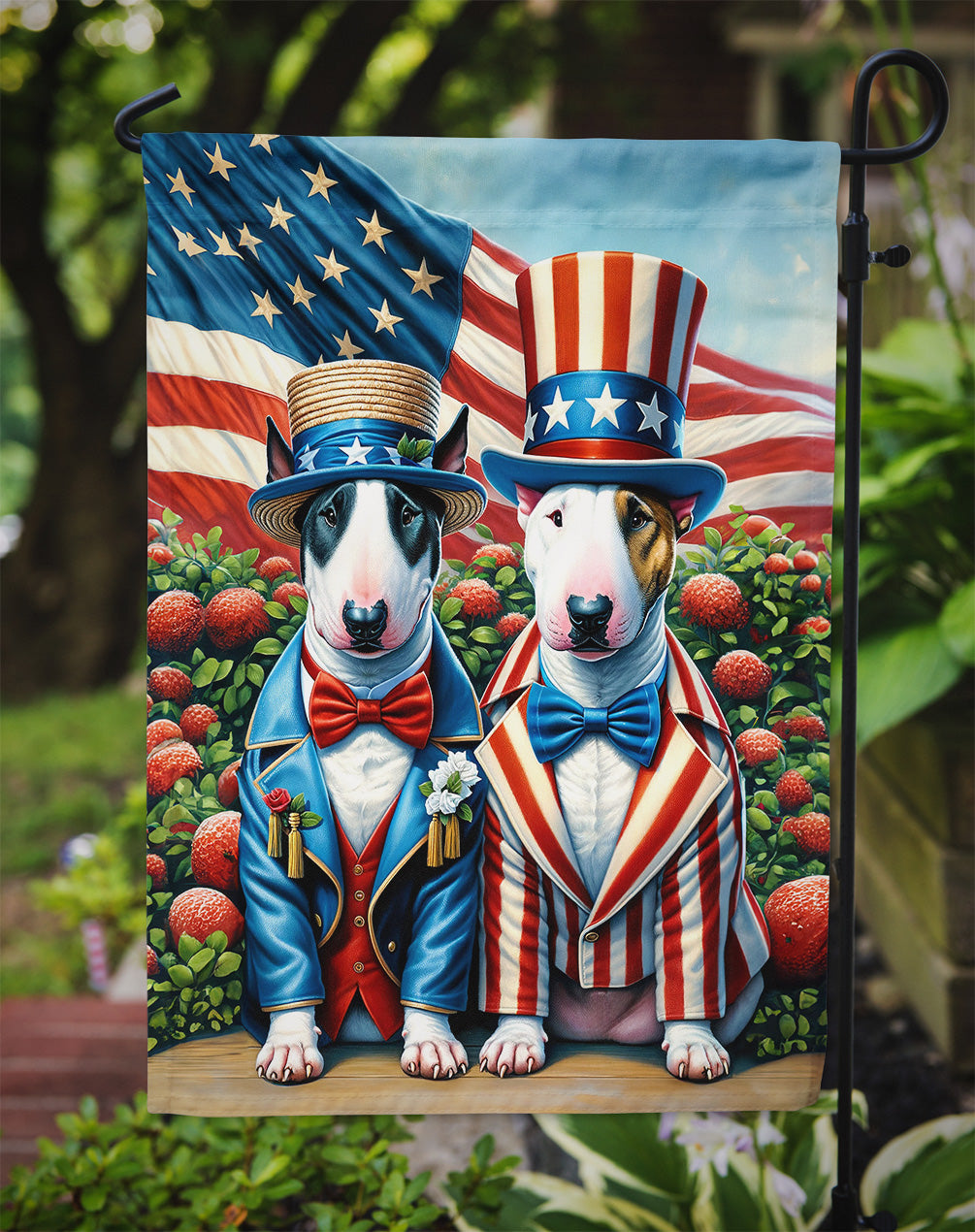 All American Bull Terrier Garden Flag