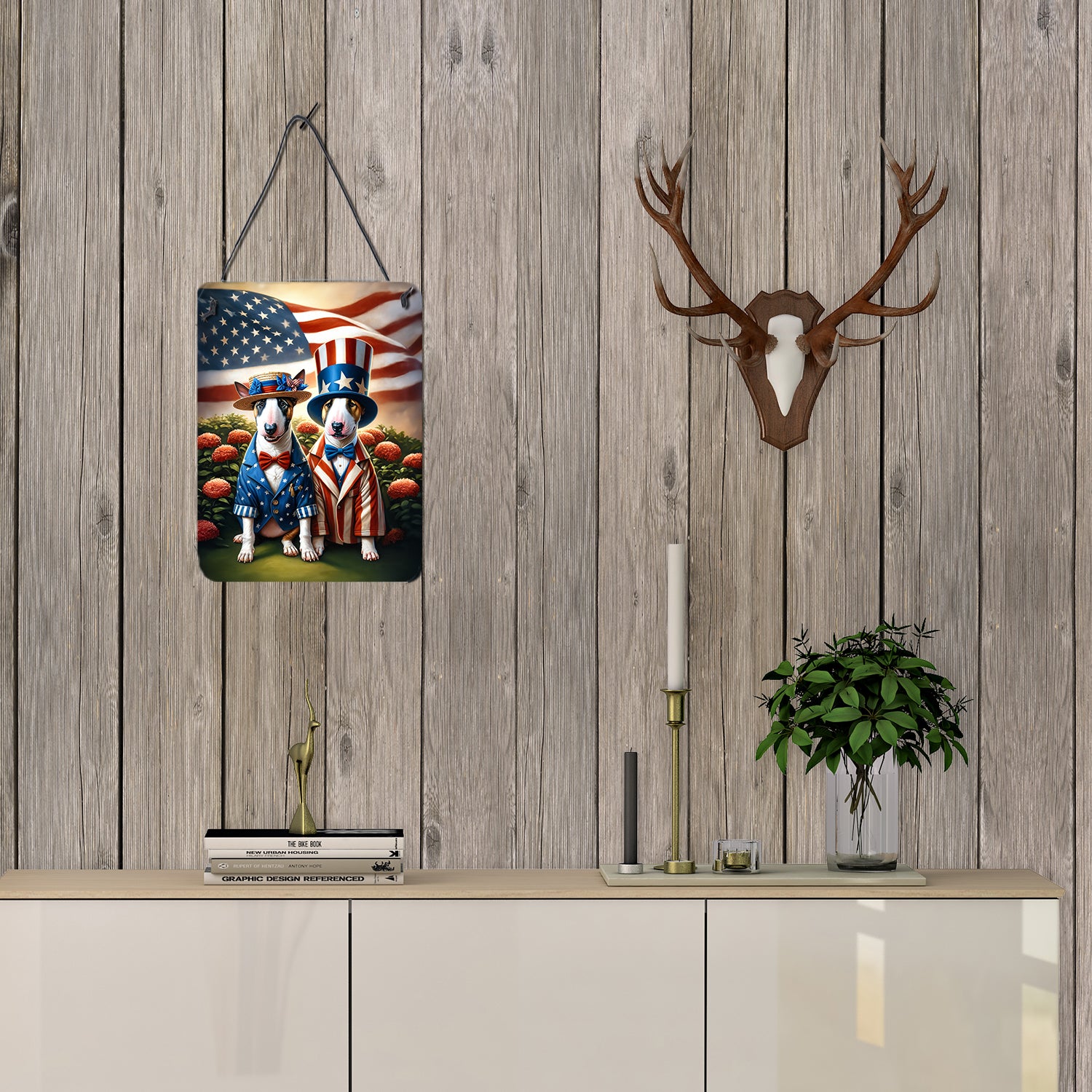 All American Bull Terrier Wall or Door Hanging Prints