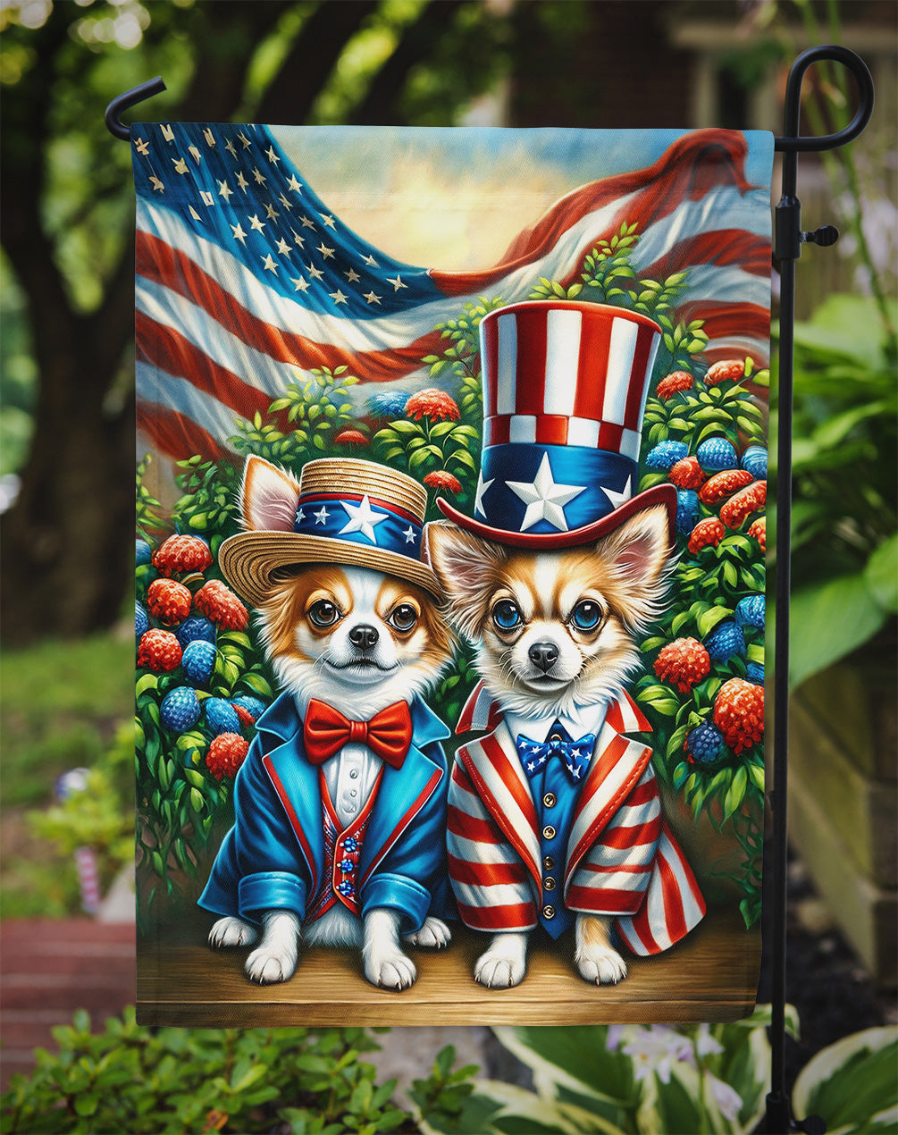 All American Chihuahua Garden Flag