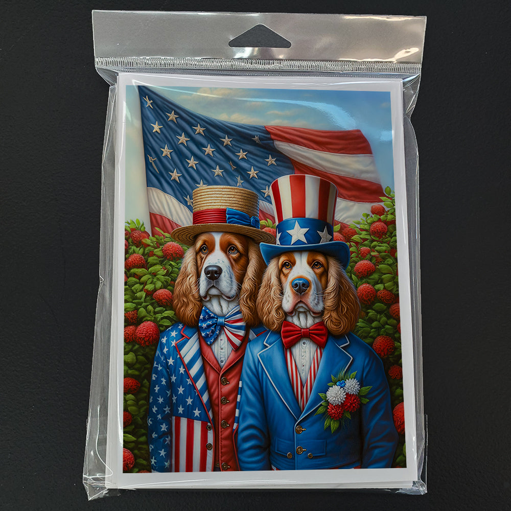 All American Clumber Spaniel Greeting Cards Pack of 8