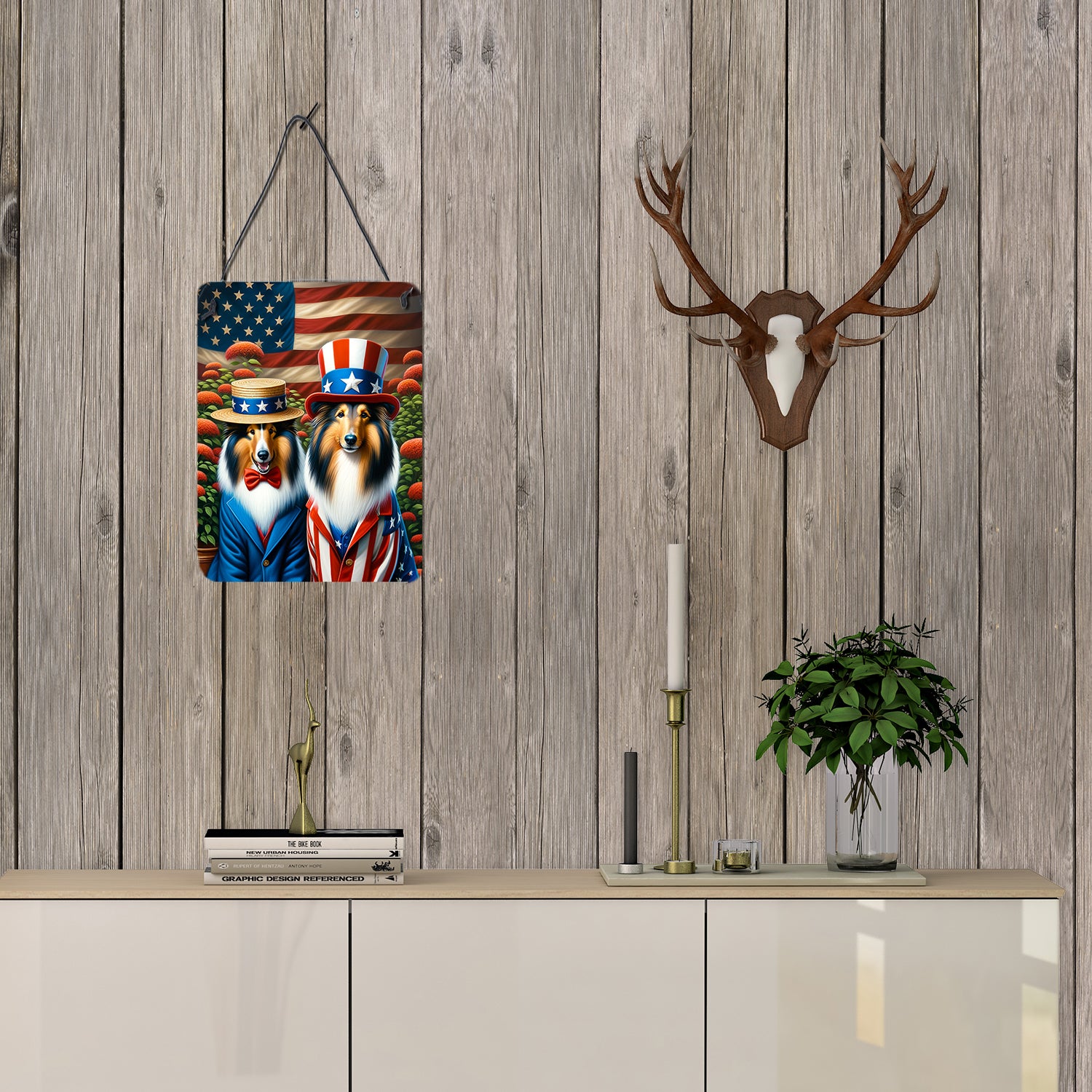 All American Collie Wall or Door Hanging Prints