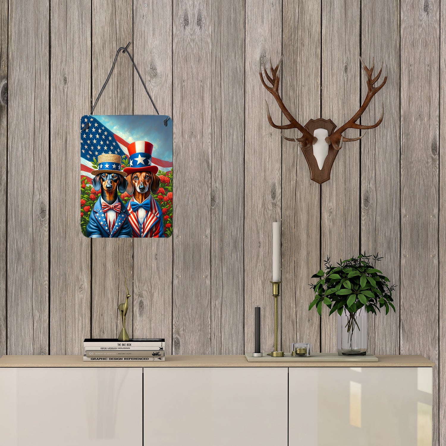 All American Dachshund Wall or Door Hanging Prints