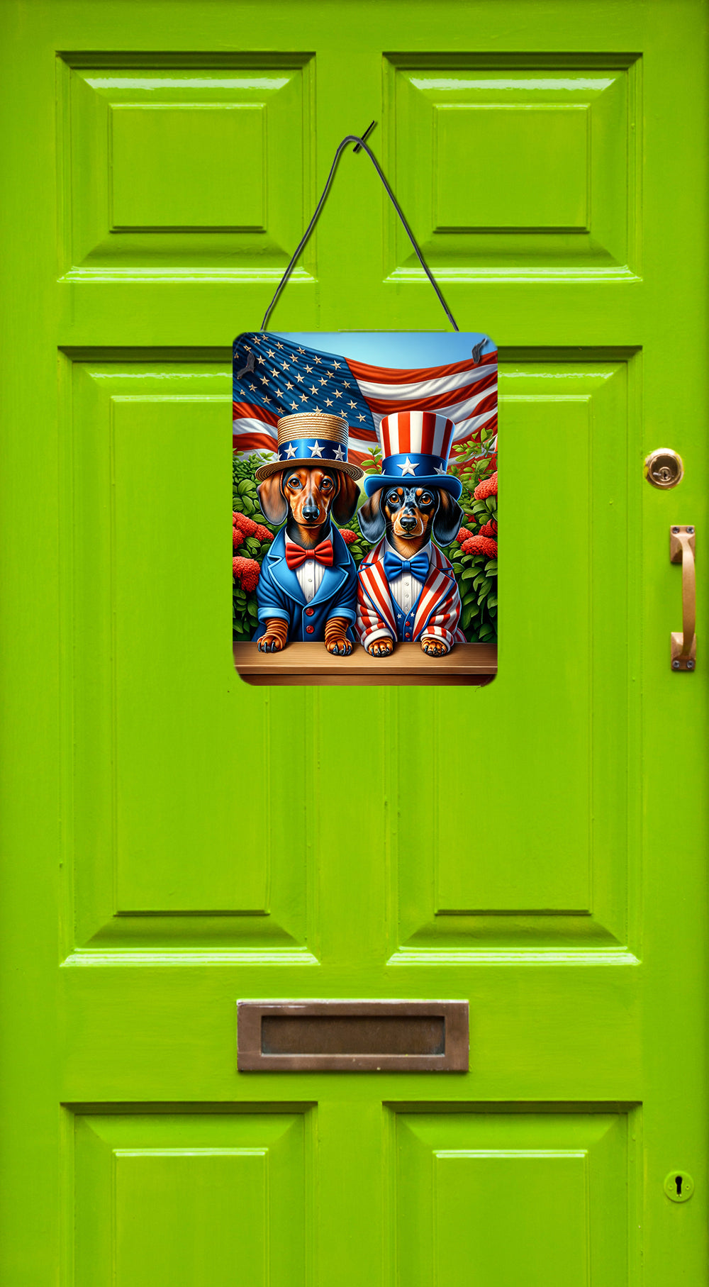 All American Dachshund Wall or Door Hanging Prints