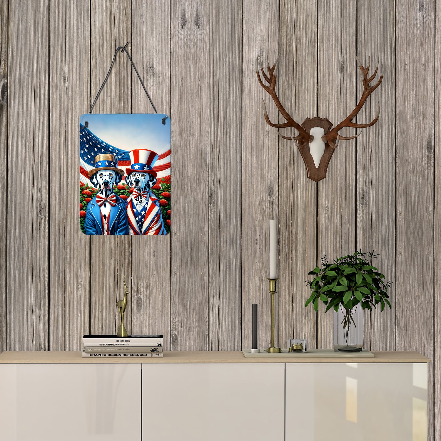 All American Dalmatian Wall or Door Hanging Prints