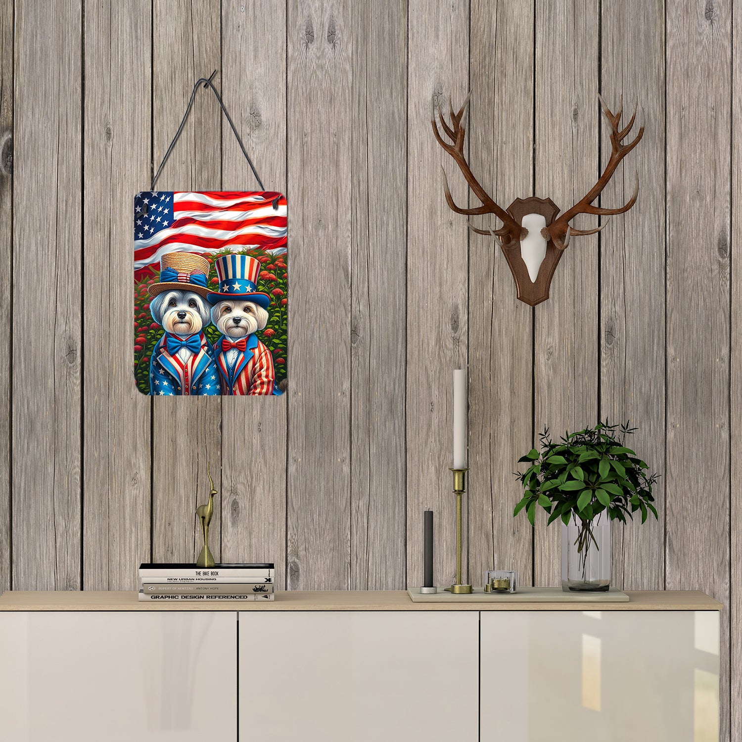 All American Dandie Dinmont Terrier Wall or Door Hanging Prints