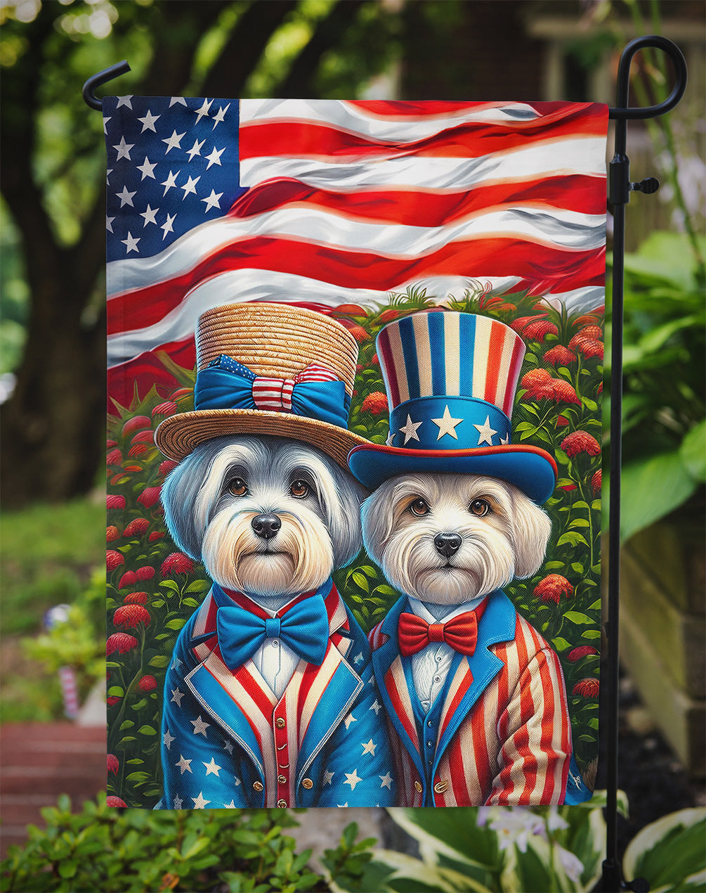 All American Dandie Dinmont Terrier Garden Flag