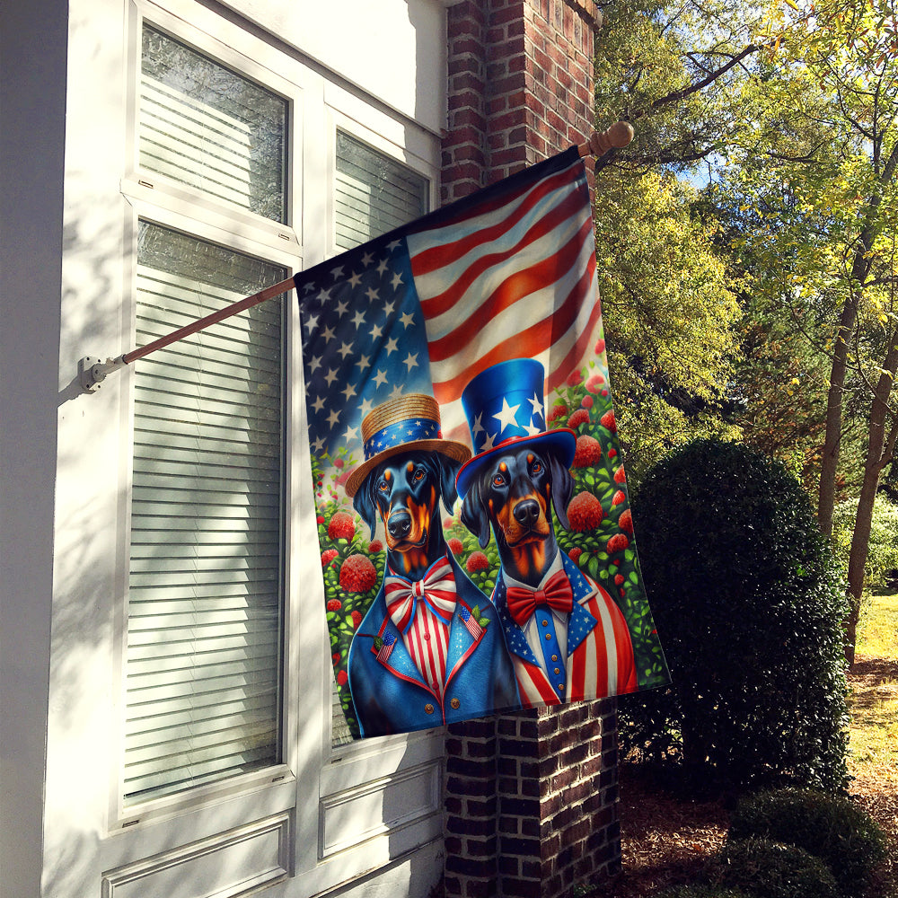 All American Doberman Pinscher House Flag