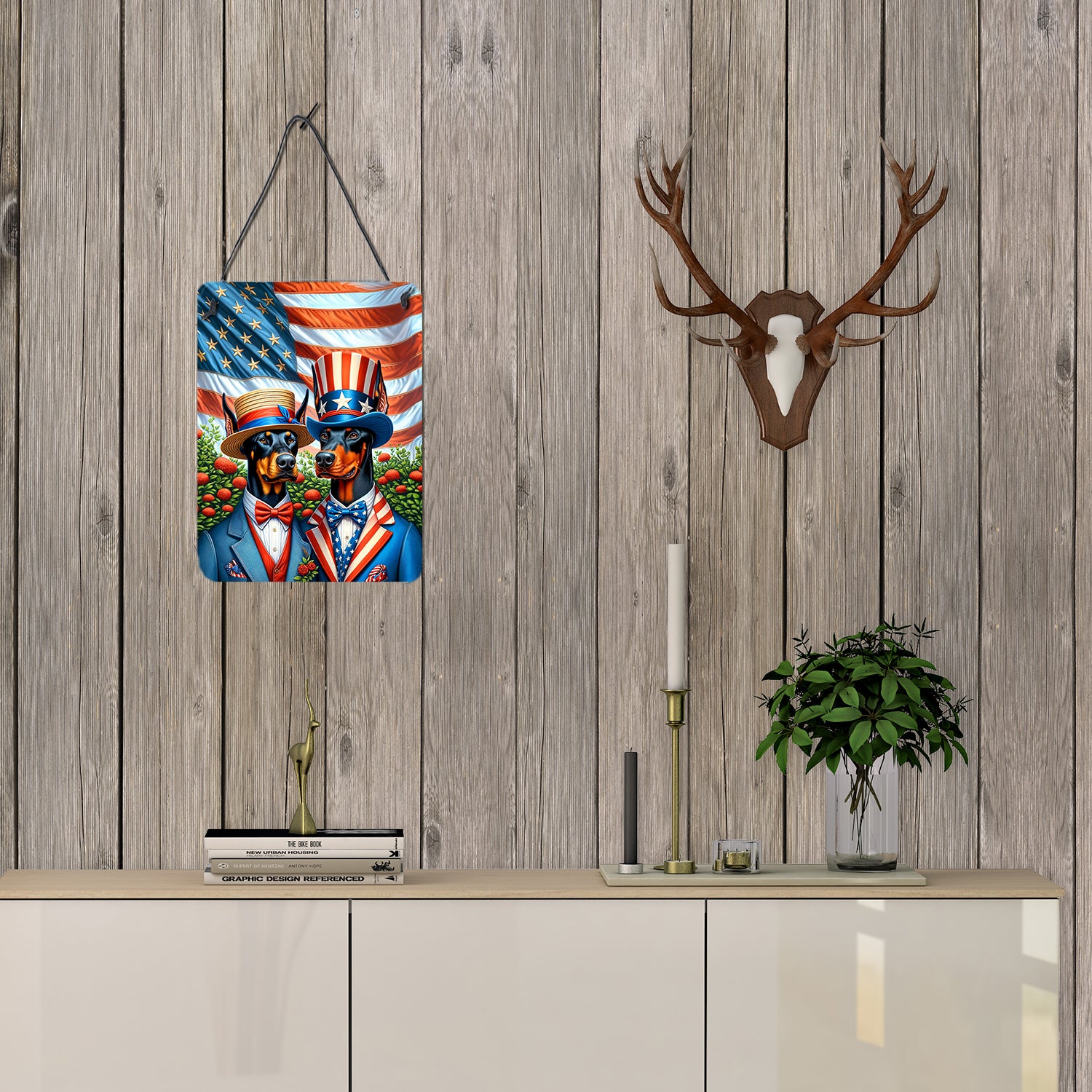 All American Doberman Pinscher Wall or Door Hanging Prints
