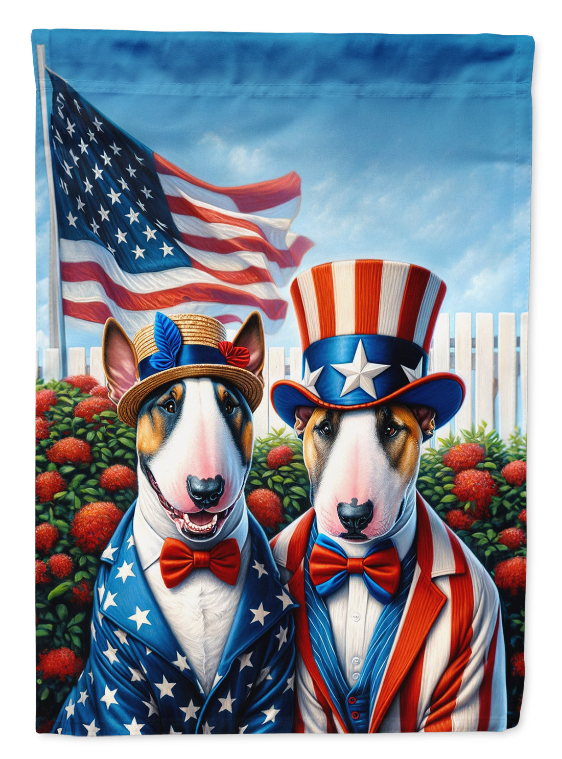 Buy this All American English Bull Terrier Garden Flag