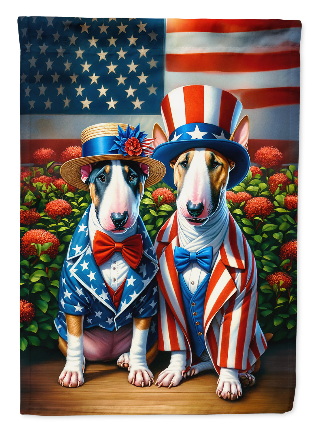 Buy this All American English Bull Terrier Garden Flag