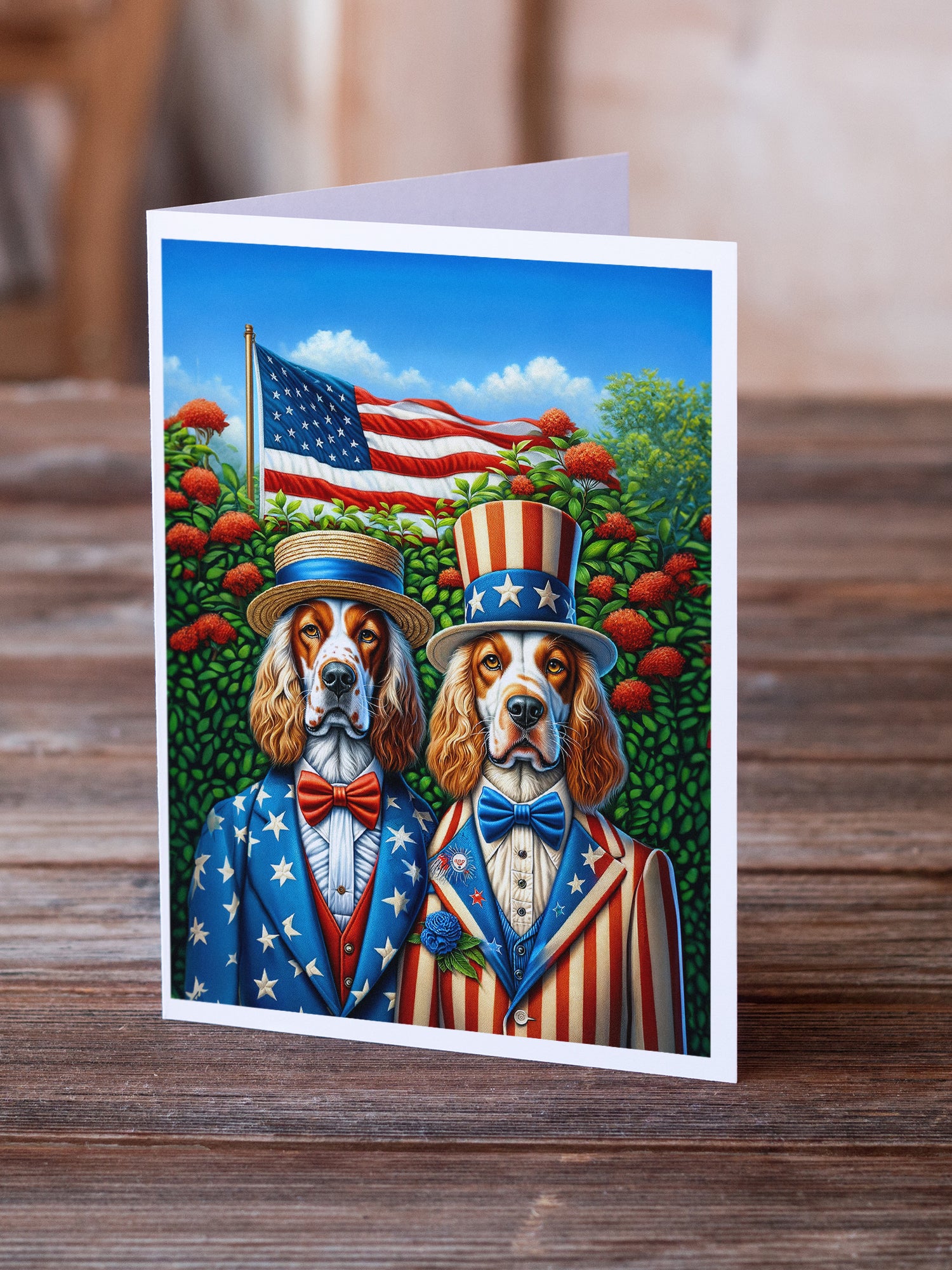 Buy this All American English Setter Greeting Cards Pack of 8