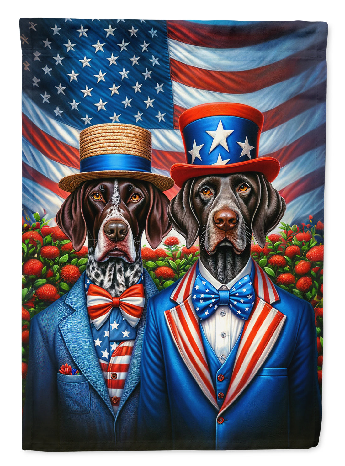 Buy this All American German Shorthaired Pointer House Flag